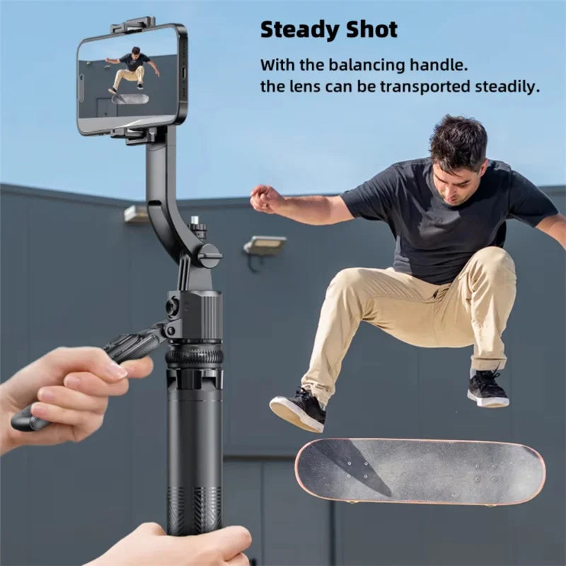 C17 Selfie Tripod for Cell Phone 360°Auto-Rotation AI Tracking Shooting Quadrapod with Remote Control