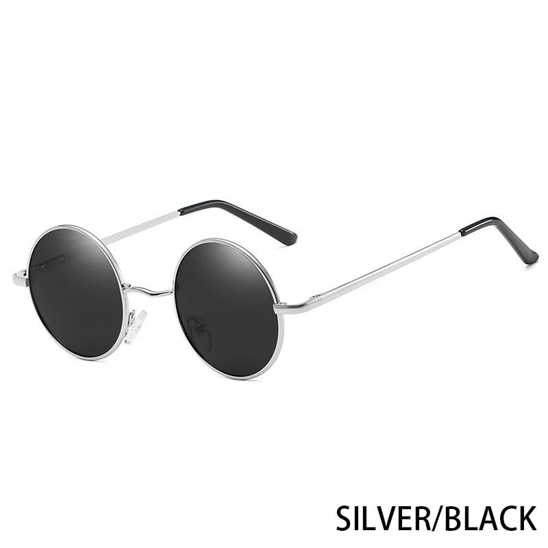 RUOBO Retro Polarized Round Metal Frame Sunglasses Eyewear For Men and Women Driving Fishing Brand Designer Sun Glasses UV400