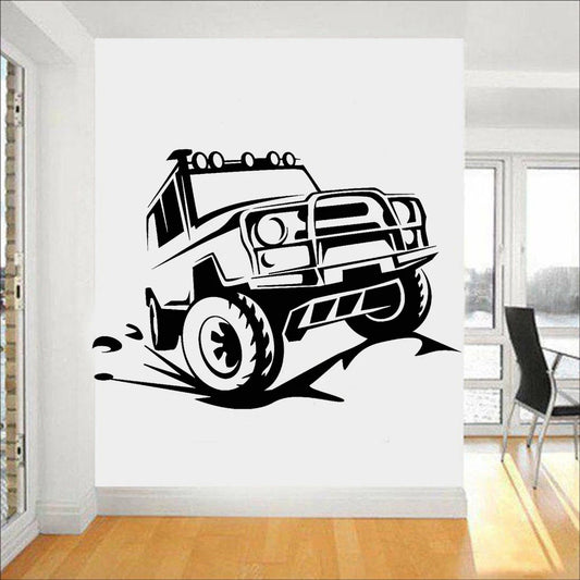 Offroader Wall Decal Garage Decor Big Machine Vinyl Wall Stickers Boys Children Bedroom Modern Home Decoration Murals Z226