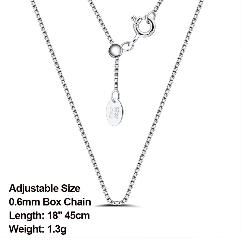 Rinntin 925 Sterling Silver Italian Handmade 1.2mm Chopin Chain Necklace for Women Fashion Simple Basic Neck Chain Jewelry SC53