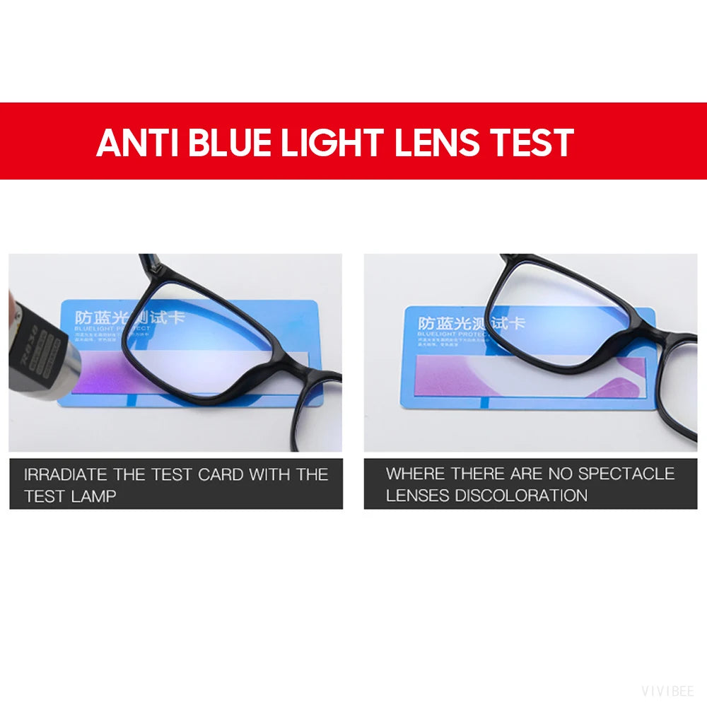 2025 Trending Blue Light Blocking Men's Glasses Gaming TR90 Matte Black Anti Ray Eyeglasses Computer Transparent Fashion Eyewear