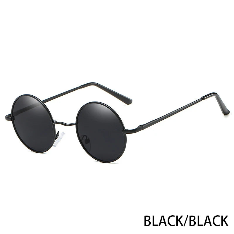 RUOBO Retro Polarized Round Metal Frame Sunglasses Eyewear For Men and Women Driving Fishing Brand Designer Sun Glasses UV400