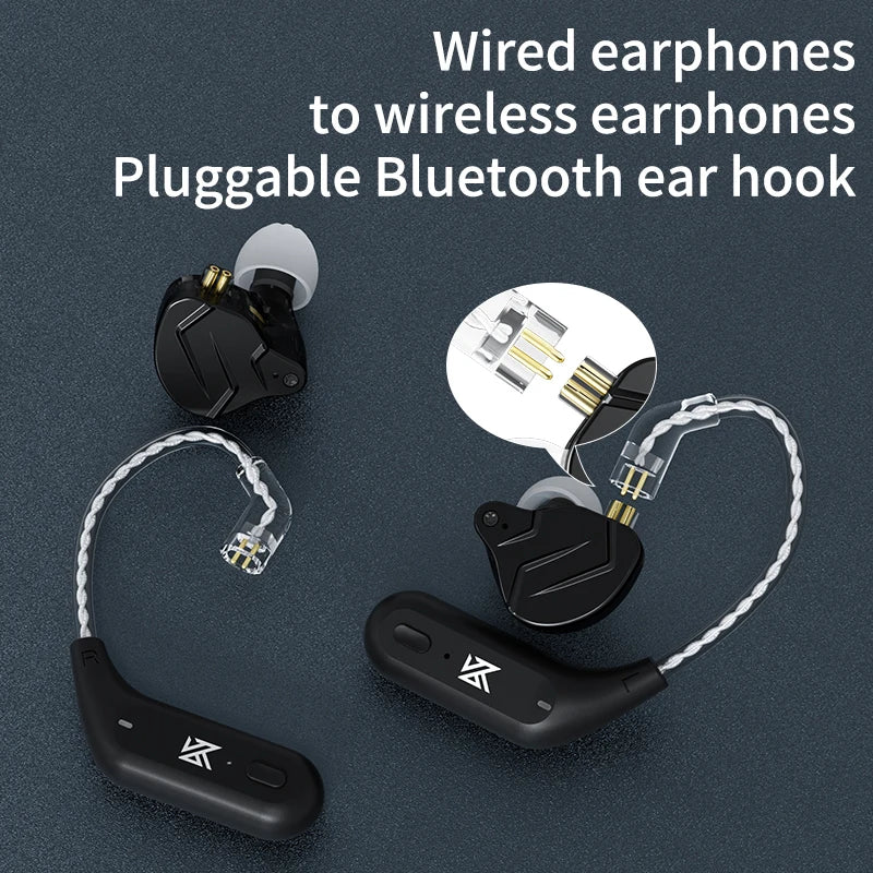 KZ AZ09 Bluetooth 5.2 Wireless Upgrade Cable  HIFI Wireless Ear Hook With Charging Case For KZ TRN CCA Earphones Headset