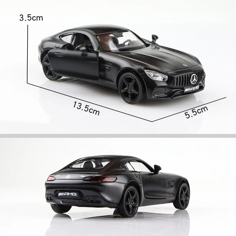 5 Inch Matte Black Car Simulation Diecasts & Toy Vehicles T1 Bus G63 Mustang F150 GTR Supra 1:36 Alloy Model Gifts For Children