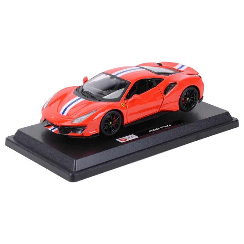 Bburago 1:24 Scale Ferrari 488 PISTA STRADALE Alloy Luxury Vehicle Diecast Cars Model Toy Collection Gift