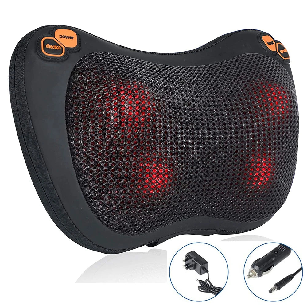 Back Massager With Heat, Neck Massager Deep Tissue, Massage Pillow For Shoulder, Lower Back, Calf, Full Body, Muscle Relieve