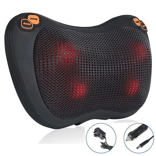 Back Massager With Heat, Neck Massager Deep Tissue, Massage Pillow For Shoulder, Lower Back, Calf, Full Body, Muscle Relieve