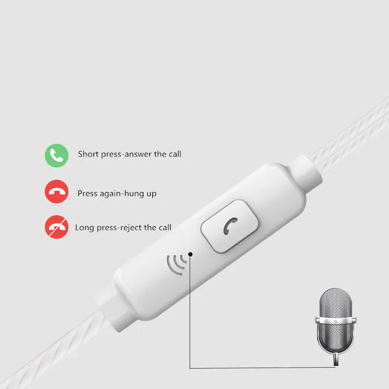 2024 New 3.5mm Wired In-earSuper Bass Crack Colorful Headset Earbud with Microphone Hands Free Sport Earphone For Android iPhone