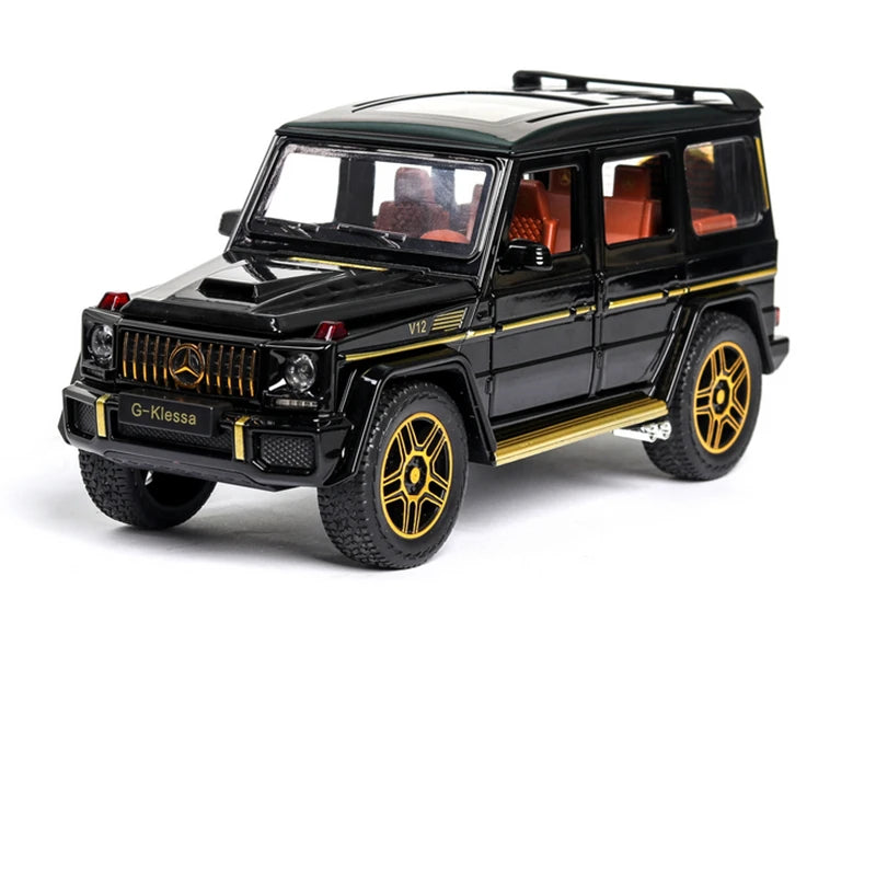 1/24 G63 G65 Alloy Pink Car Model Diecasts & Toy Metal Off-road Vehicles Model Simulation Sound and Light Collection Kids Gifts