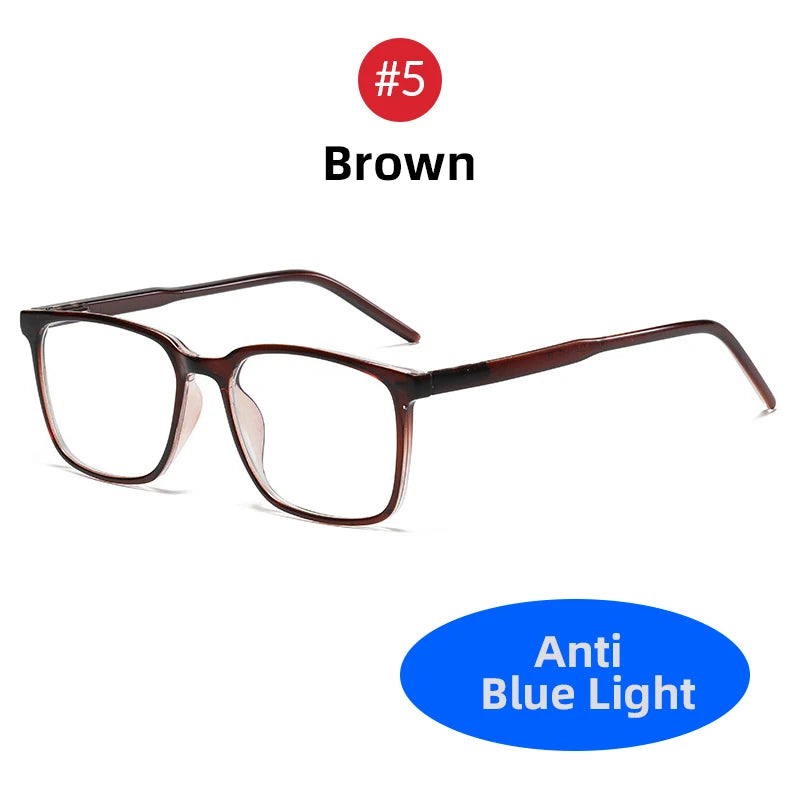 2025 Trending Blue Light Blocking Men's Glasses Gaming TR90 Matte Black Anti Ray Eyeglasses Computer Transparent Fashion Eyewear