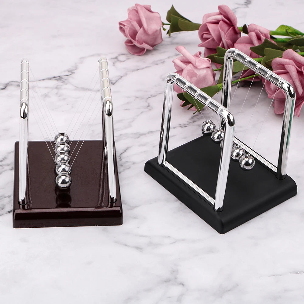 Physics Science Pendulum Desk Table Decor Newton's Cradle Newton Ball Steel Balance Ball Metal Pendulum Ball