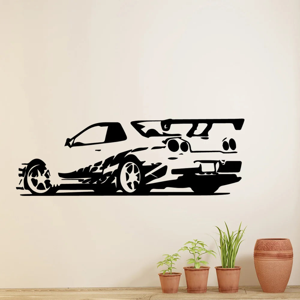 Modern Stickers Sport Car Vinyl Wallpaper For Living Room decor Wall Sticker Bedroom Home Decor Wall decals Mural