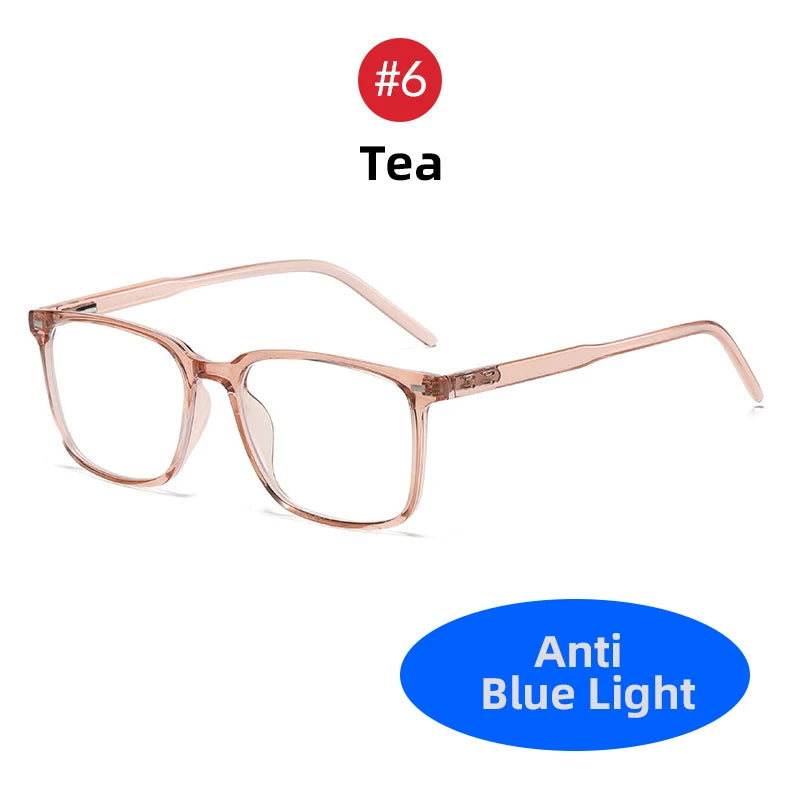 2025 Trending Blue Light Blocking Men's Glasses Gaming TR90 Matte Black Anti Ray Eyeglasses Computer Transparent Fashion Eyewear