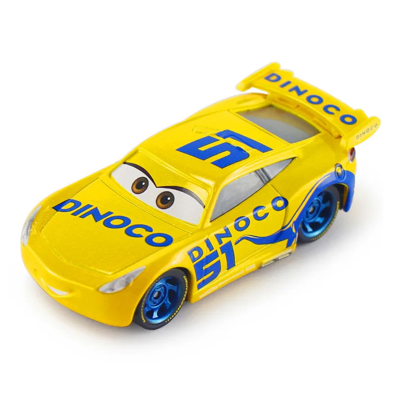 Disney Pixar Cars 3 Toys Lightning Mcqueen Race Div Fritter Miss Frank Collection 1:55 Diecast Metal Alloy Model Car Toy Gifts