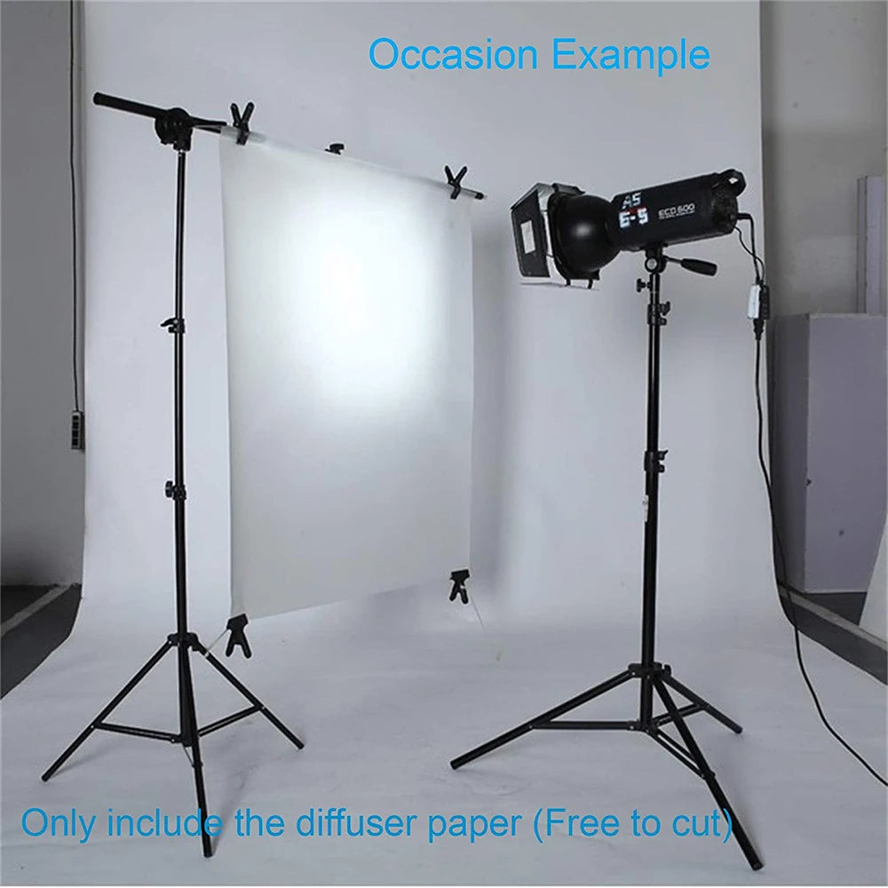 Selens 1.2x1m Diffuser Paper Photography Uniform Light Waterproof Strong Stability White Fabric Softlight Paper For Photo Studio