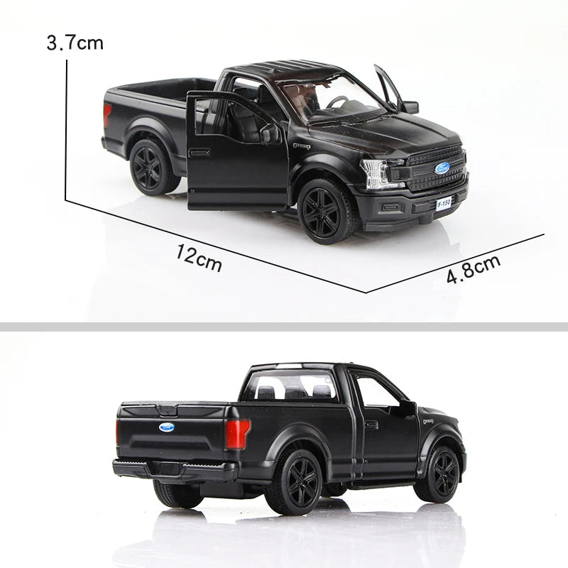 5 Inch Matte Black Car Simulation Diecasts & Toy Vehicles T1 Bus G63 Mustang F150 GTR Supra 1:36 Alloy Model Gifts For Children