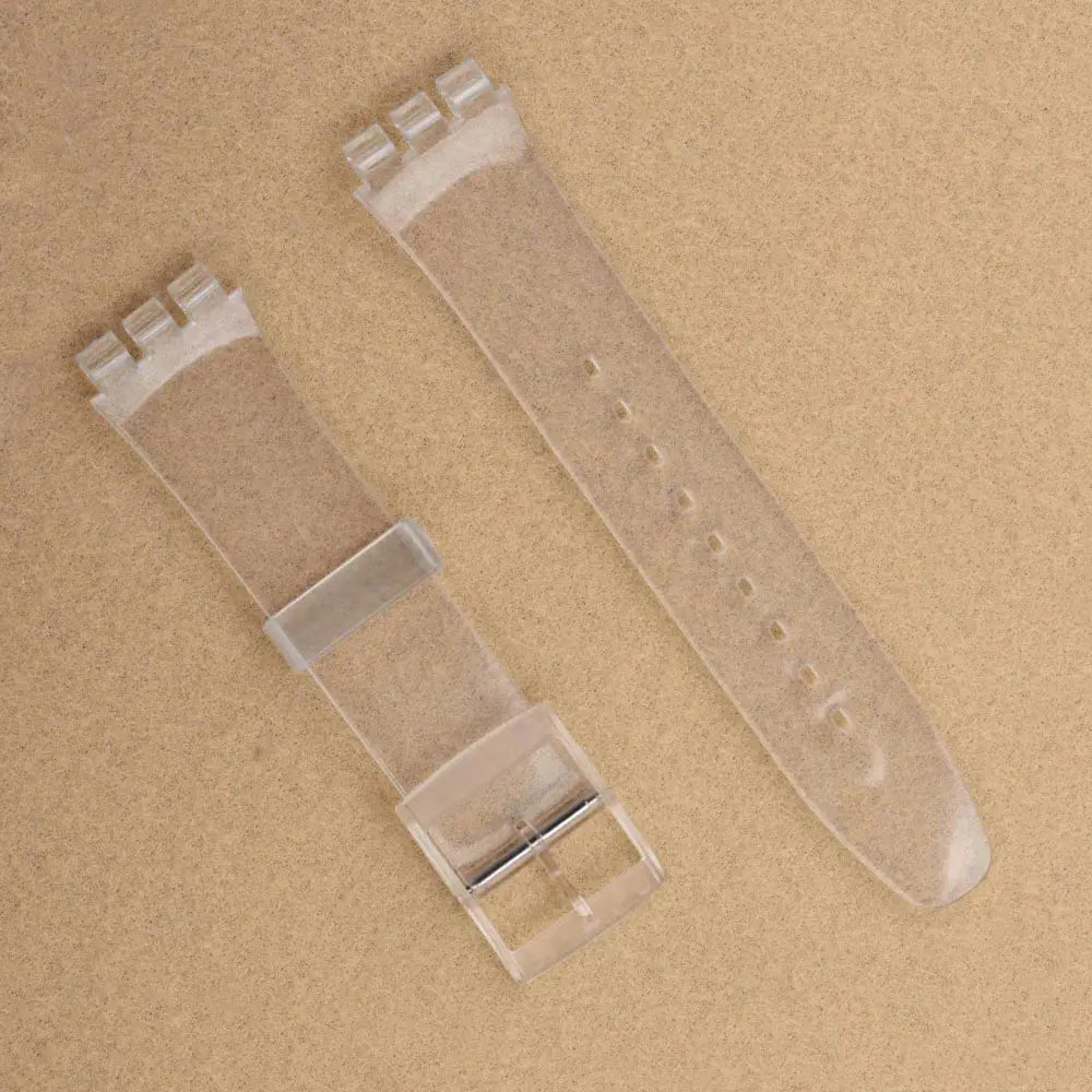 Watch accessories For Swatch silicone strap buckle 17mm19mm rubber strap men's and women's sports strap 20mm watch band