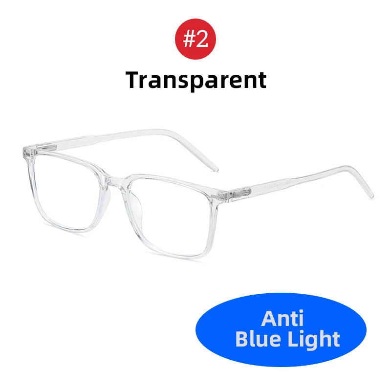 2025 Trending Blue Light Blocking Men's Glasses Gaming TR90 Matte Black Anti Ray Eyeglasses Computer Transparent Fashion Eyewear