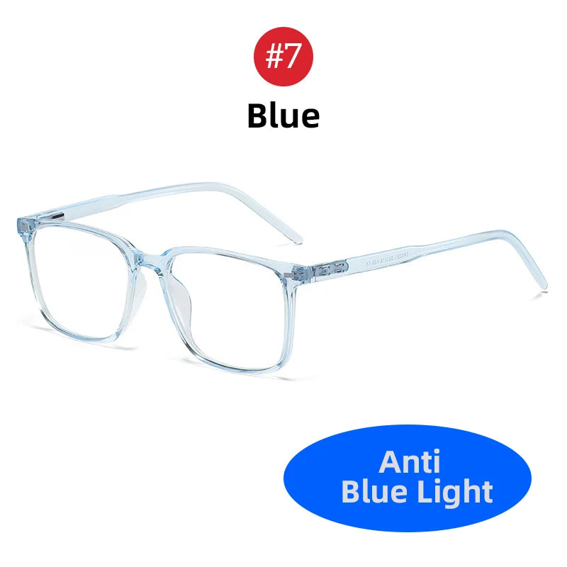 2025 Trending Blue Light Blocking Men's Glasses Gaming TR90 Matte Black Anti Ray Eyeglasses Computer Transparent Fashion Eyewear