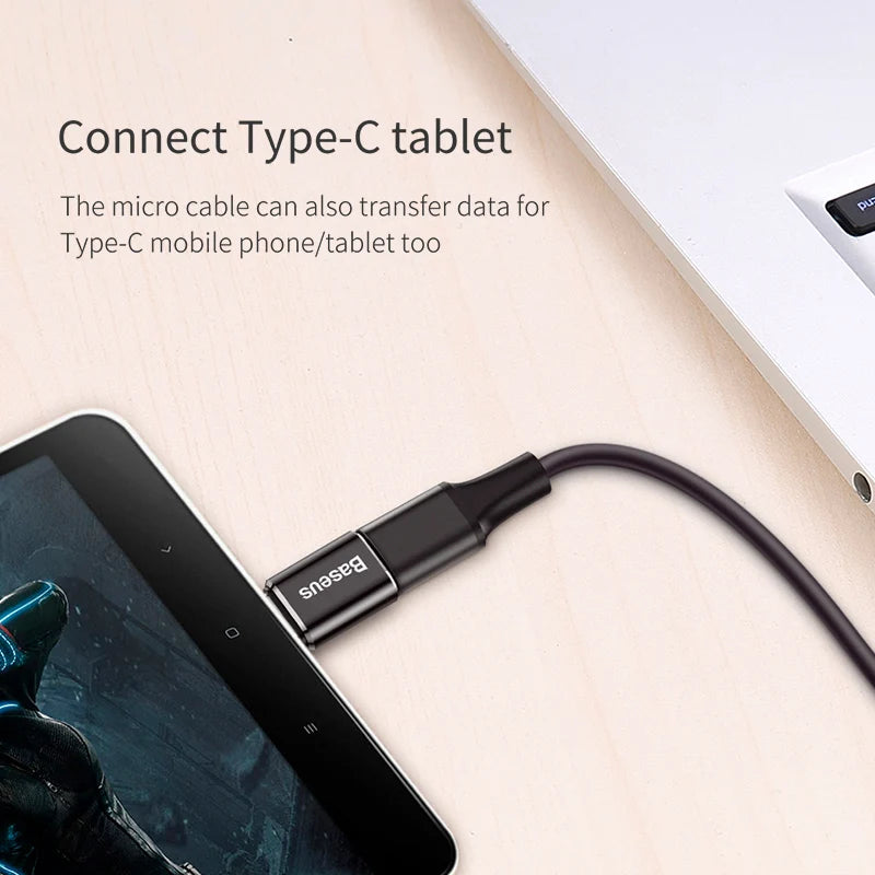 Baseus USB To Type C OTG Adapter USB USB-C Male To Micro USB Type-c Female Converter For Macbook Samsung S20 USBC OTG Connector