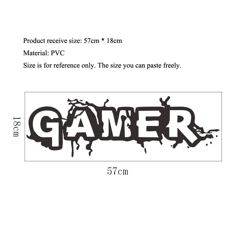 Gamer Crack Pattern Wall Sticker Living Room For Kids Rooms Bedroom Background Home Decoration Stickers Mural Decals Wallpaper