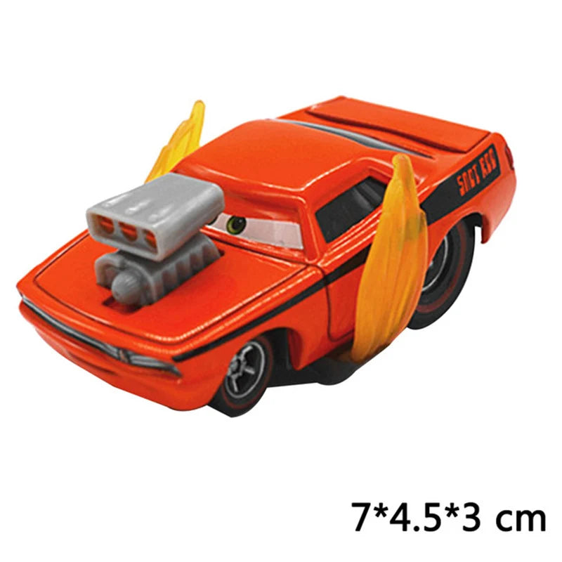 Disney Pixar Cars 3 Toys Lightning Mcqueen Race Div Fritter Miss Frank Collection 1:55 Diecast Metal Alloy Model Car Toy Gifts