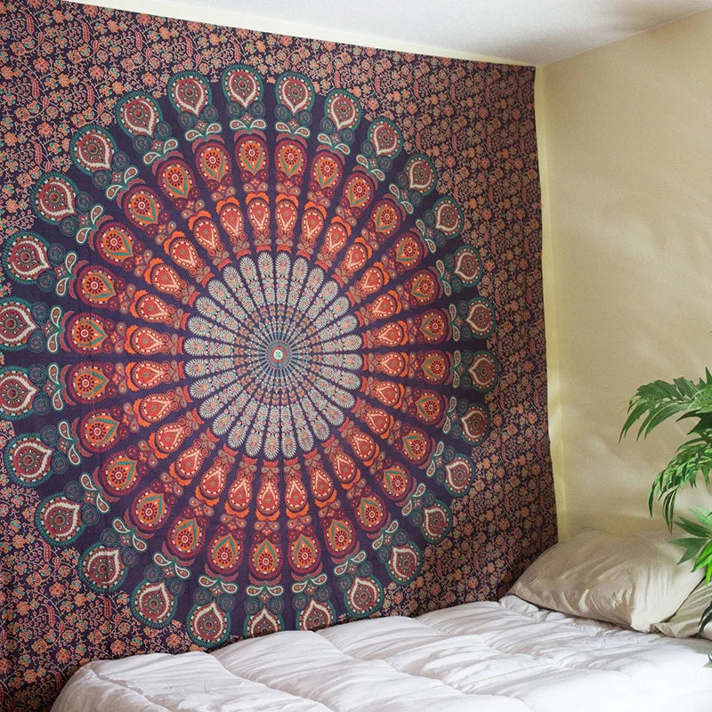 New Indian Mandala Tapestry Hippie Home Decorative Wall Hanging Bohemia Beach Mat Table Cloth 200x148CM