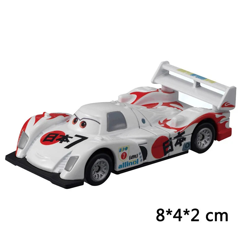 Disney Pixar Cars 3 Toys Lightning Mcqueen Race Div Fritter Miss Frank Collection 1:55 Diecast Metal Alloy Model Car Toy Gifts