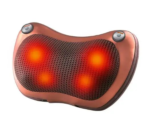 Neck massager kneading massage hot compress back and waist in-vehicle home small Cervical spine massage pillow