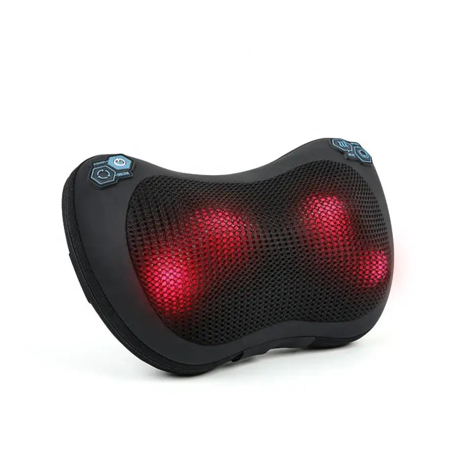 Neck massager kneading massage hot compress back and waist in-vehicle home small Cervical spine massage pillow