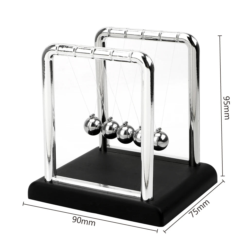 Physics Science Pendulum Desk Table Decor Newton's Cradle Newton Ball Steel Balance Ball Metal Pendulum Ball