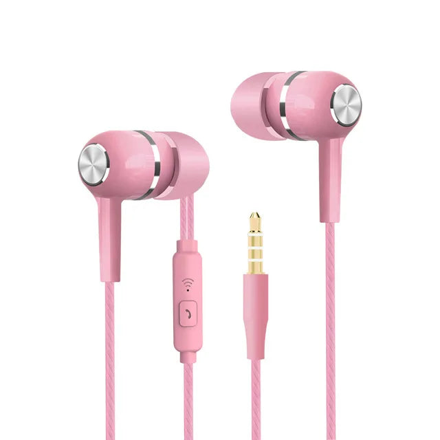 2024 New 3.5mm Wired In-earSuper Bass Crack Colorful Headset Earbud with Microphone Hands Free Sport Earphone For Android iPhone