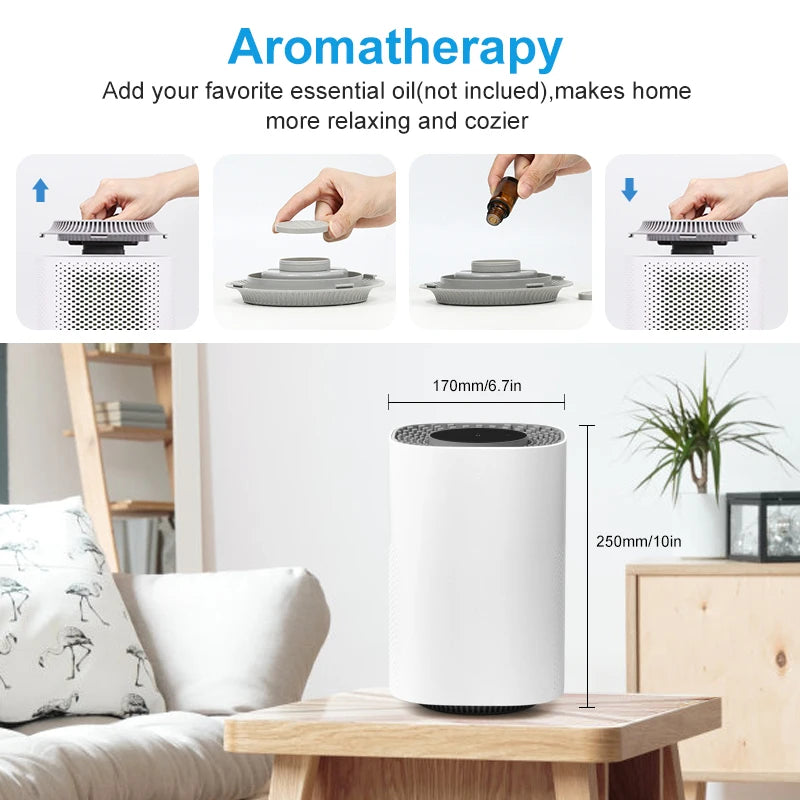 Aromabox  22901 Air Purifier with HEPA Filter Household Air Freshener Cleaner with Fragrance Sponge for Smoke Pet Odor Dust