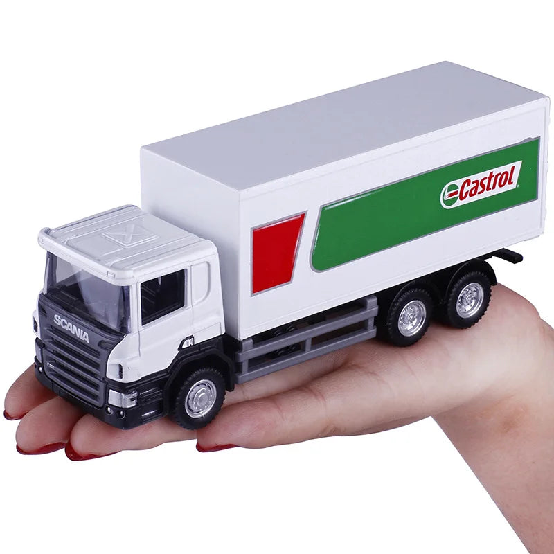 Simulation Exquisite Diecasts & Toy Vehicles Commercial Container Transport Truck RMZ city 1:64 Alloy Car Model Christmas Gifts