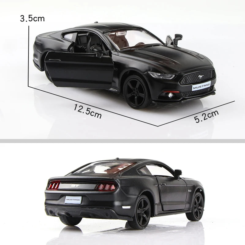 5 Inch Matte Black Car Simulation Diecasts & Toy Vehicles T1 Bus G63 Mustang F150 GTR Supra 1:36 Alloy Model Gifts For Children