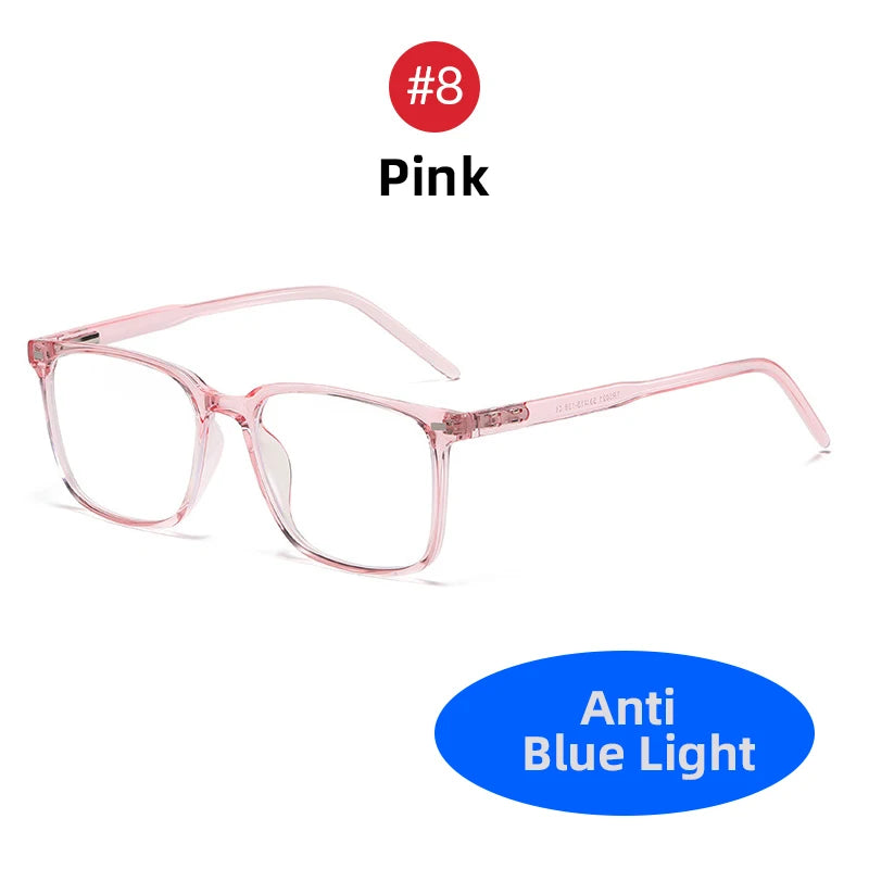 2025 Trending Blue Light Blocking Men's Glasses Gaming TR90 Matte Black Anti Ray Eyeglasses Computer Transparent Fashion Eyewear