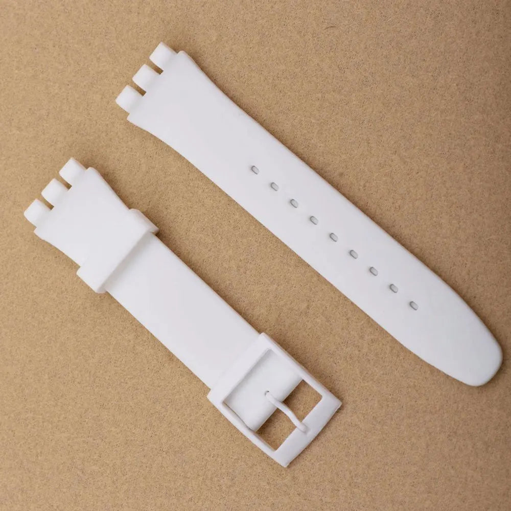 Watch accessories For Swatch silicone strap buckle 17mm19mm rubber strap men's and women's sports strap 20mm watch band