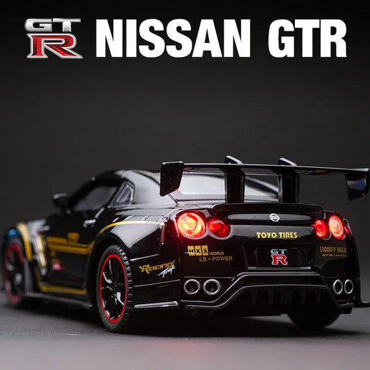 1:32 NISSAN GTR GT-R R35 R34 Supercar Alloy Car Model Diecasts & Toy Vehicles Toy Cars Kid Toys For Children Gifts Boy Toy