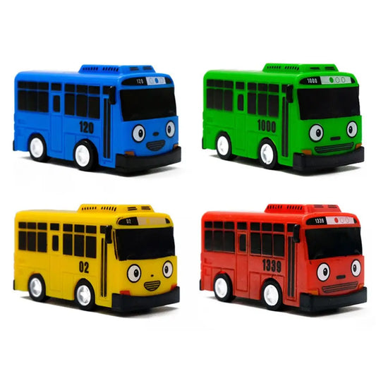 Korean Anime Model Buses Children Educational Toys Cartoon TAYO Bus Car Mini Pull Back Bus Toys Kids Birthday Toy Gifts