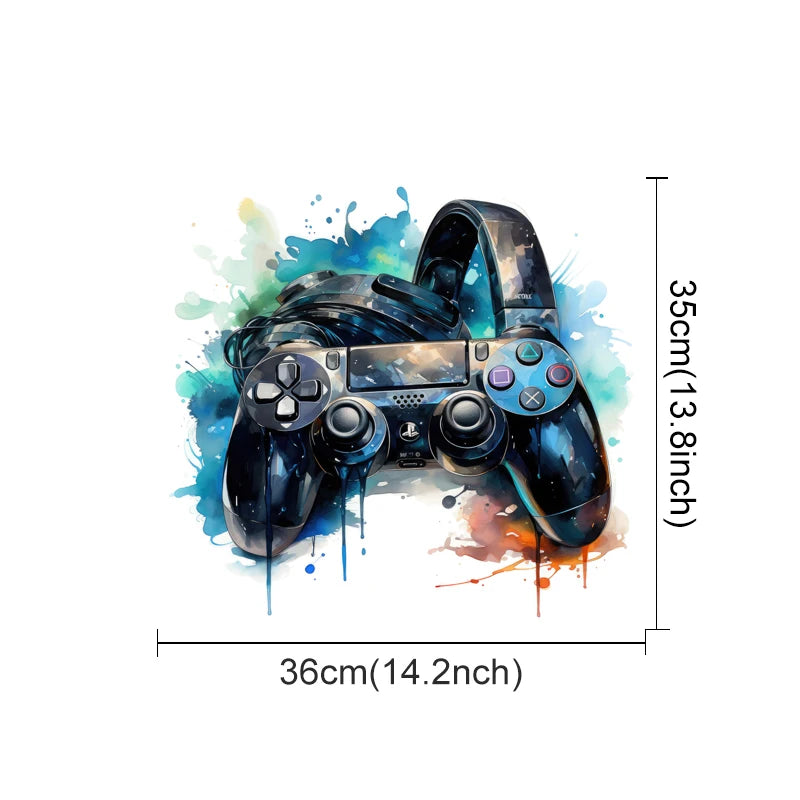 Graffiti Video Game Joystick Wall Decal Playroom Gaming Zone Xbox Gamer Wall Sticker Bedroom Vinyl Home Decor