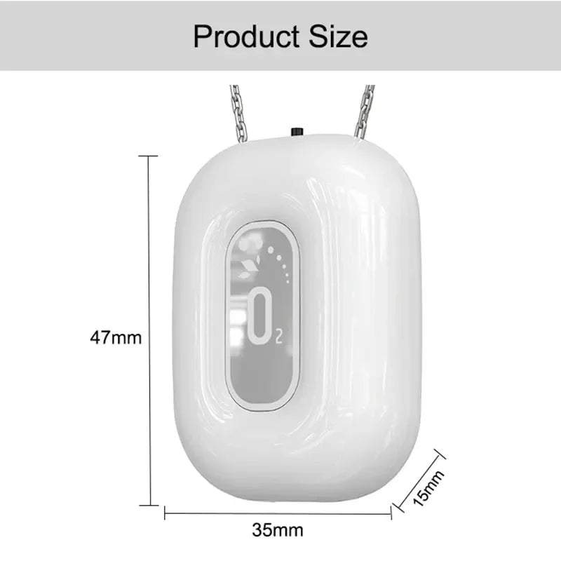 Cornmi Wearable Necklace Air Purifier Mini Portable Negative Ion Generator Low Noise Adults Kids For Car Air Purifier