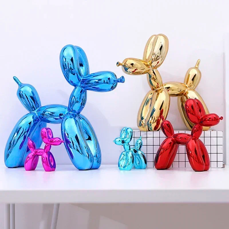 Resin Balloon Dog Sculpture Home Decor Table Decoration and Accessories Office Nordic Animal Decorative Sculptures and Figurines