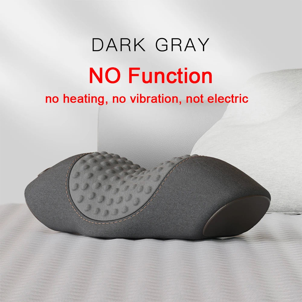 Electric Neck Massager Pillow Vibration Heating Massage Neck Traction Stretcher Support Cervical Spine Pain Relief Sleep Relax