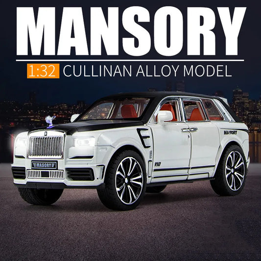 1:32 Rolls Royce Cullinan Masory SUV Alloy Luxy Car Model Diecasts Metal Toy Car Model Simulation Sound and Light Gift