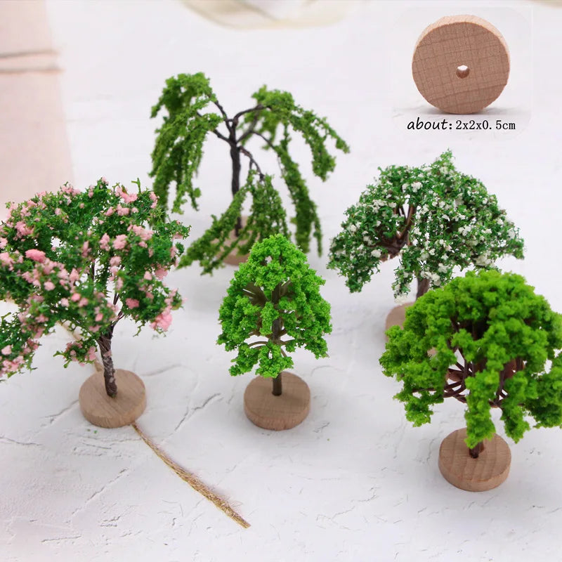 Miniature Garden Mini Simulation Landscape Tree Dollhouse Miniatures Micro Mini Tree Model For Fairy Garden Decorations