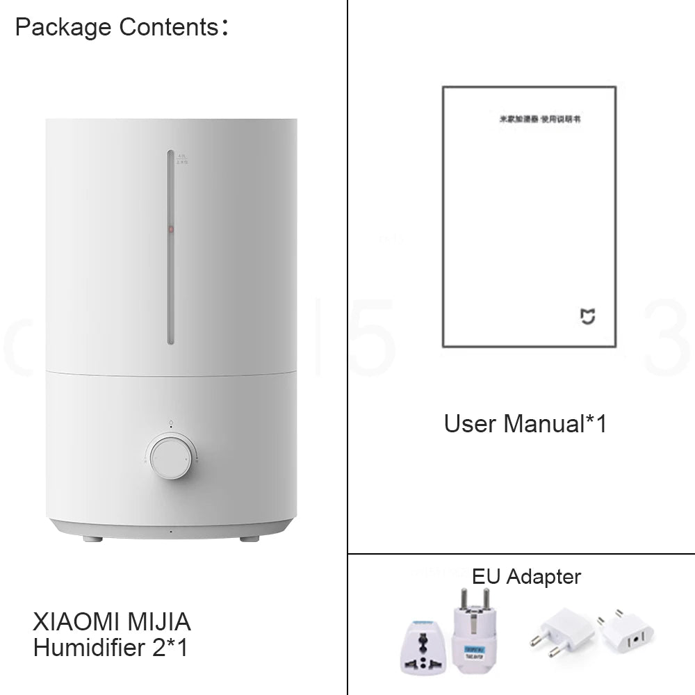 XIAOMI MIJIA  Humidifier 2,Top Fill 4L Supersized Cool Mist Humidifier,30H Runtime,Silver ion antibacterial,For Home, Large Room