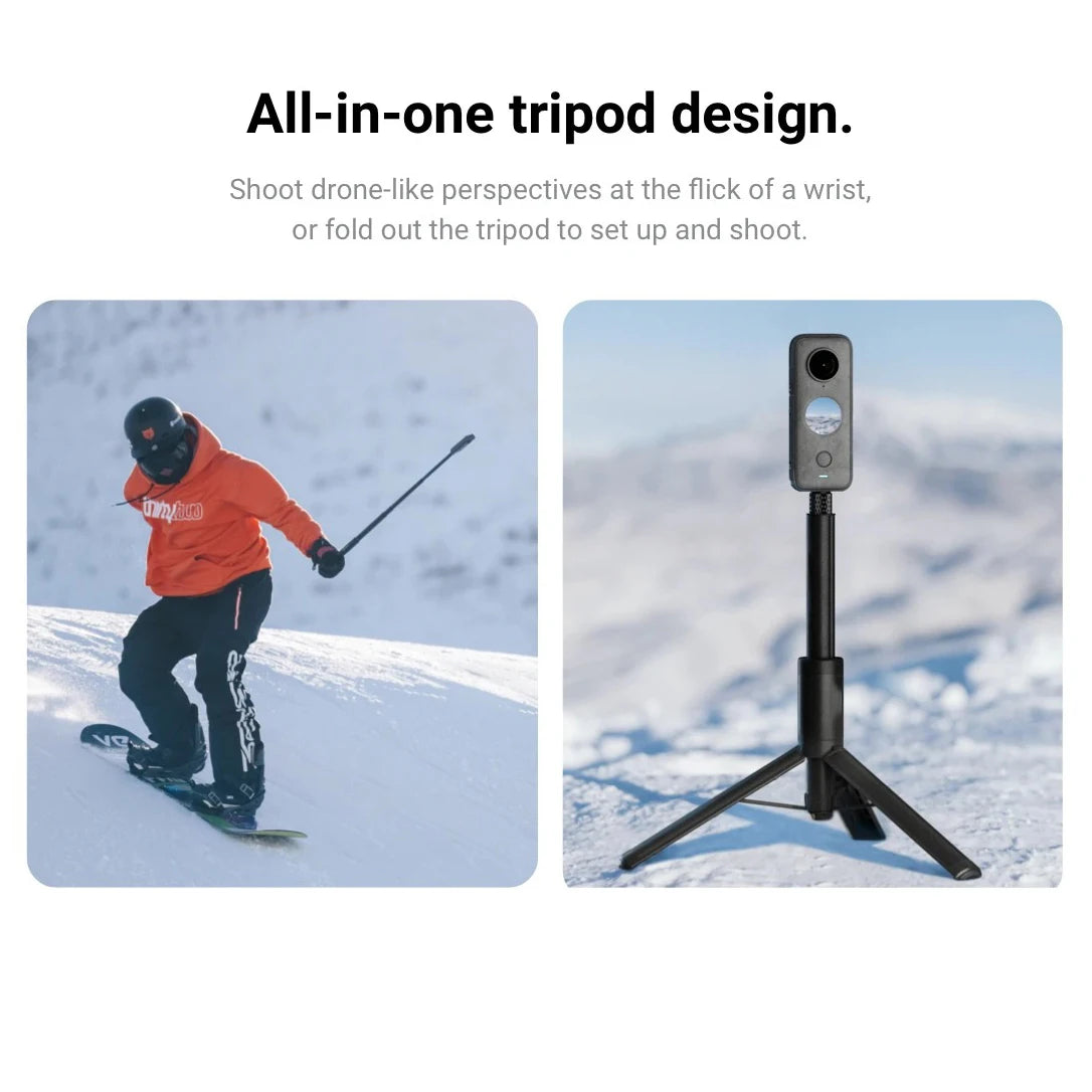 For Insta360 X4 2-in-1 Invisible Selfie Stick + Tripod Extendable For Insta360 X4 / X3 Ace Pro / Gopro 12 11 10 / DJI Action 4 3