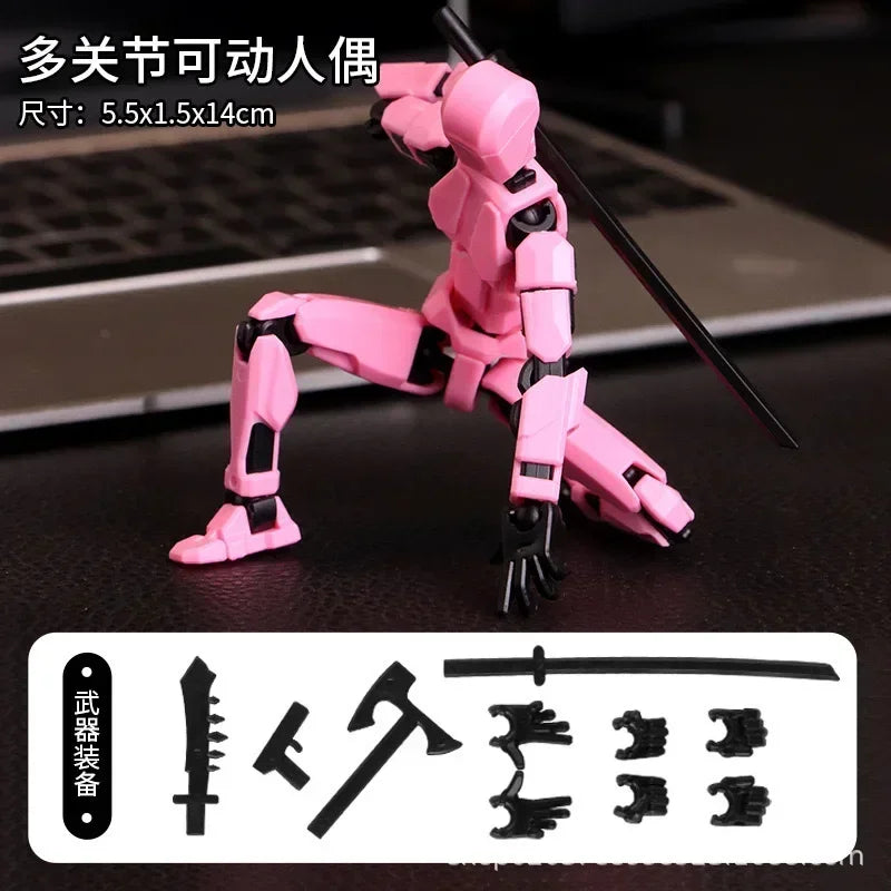 3D Printed Multi-Jointed Movable Shapeshift Robot Action Figure Full Articulation for Stop Motion Animation Miniatures Crafts