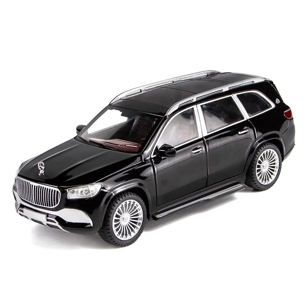 1:24 Maybach GLS600 Car Toy Model Doors Opened Sound Light Shock Absorption SUV Models Collection Decoration Gifts for Children