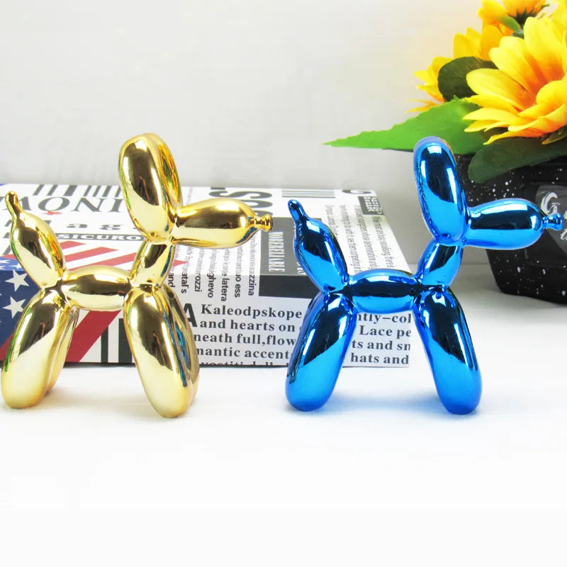 Nordic Electroplated Balloon Dog Ornaments Home Living Room TV Cabinet Creative Decoration Resin Crafts